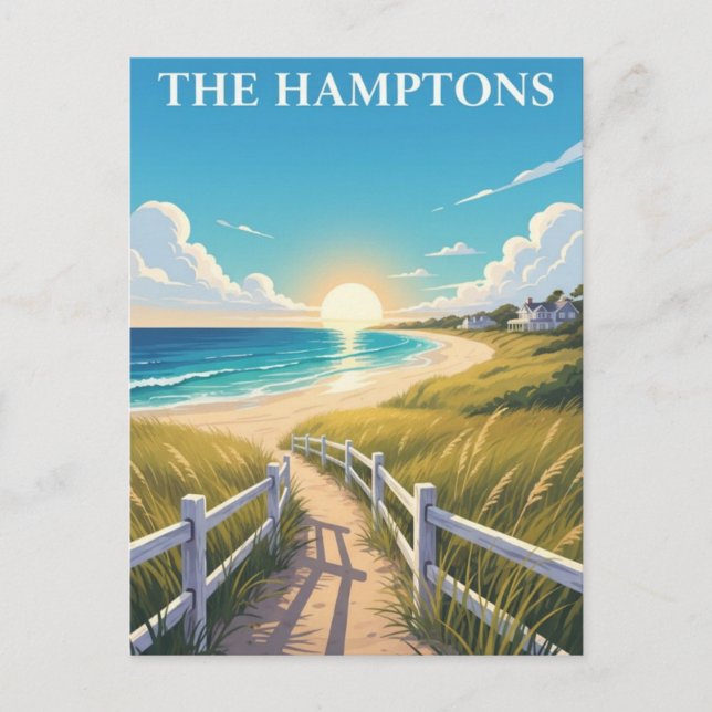Carte Postale Les Hamptons New York Travel (Devant)