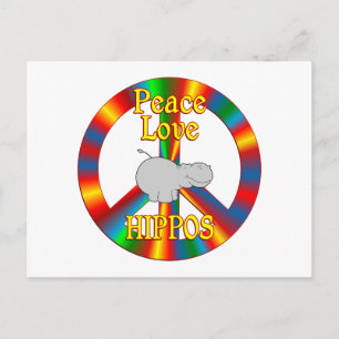 Carte Postale Les hippopotames de paix