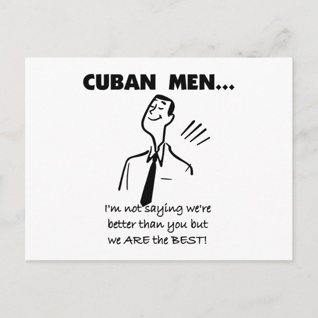 Carte Postale Les hommes cubains sont les meilleurs (Devant)
