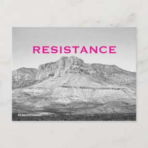Carte Postale Les idées de la résistance rose de Trump