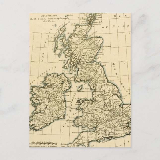 Carte Postale Les îles britanniques (Devant)