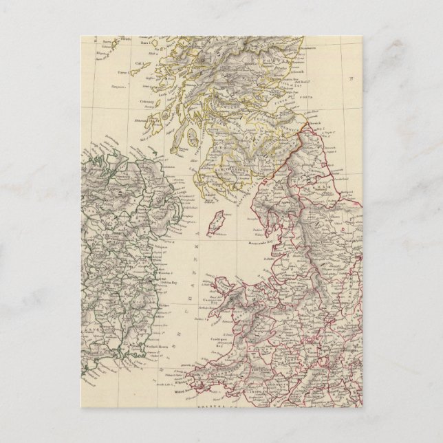 Carte Postale Les îles britanniques (Devant)