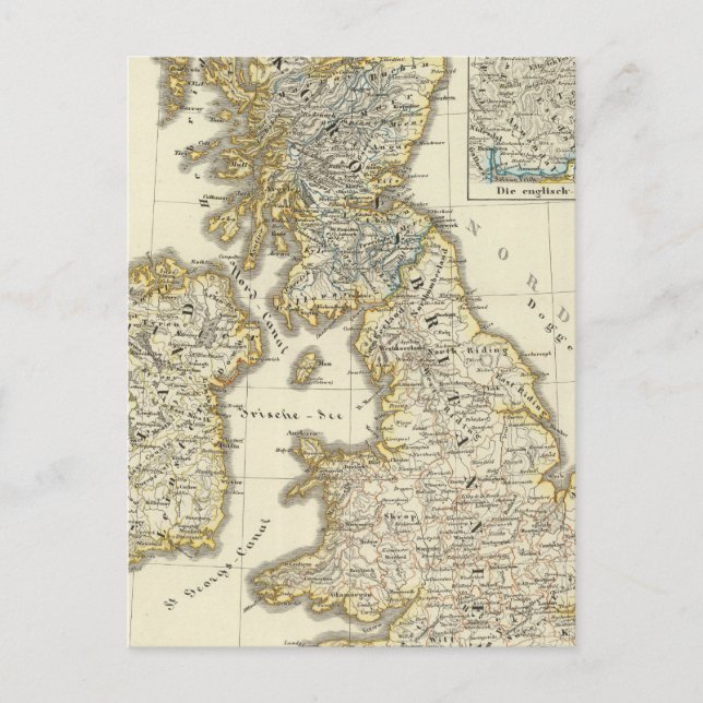 Carte Postale Les îles britanniques depuis 1485 (Devant)