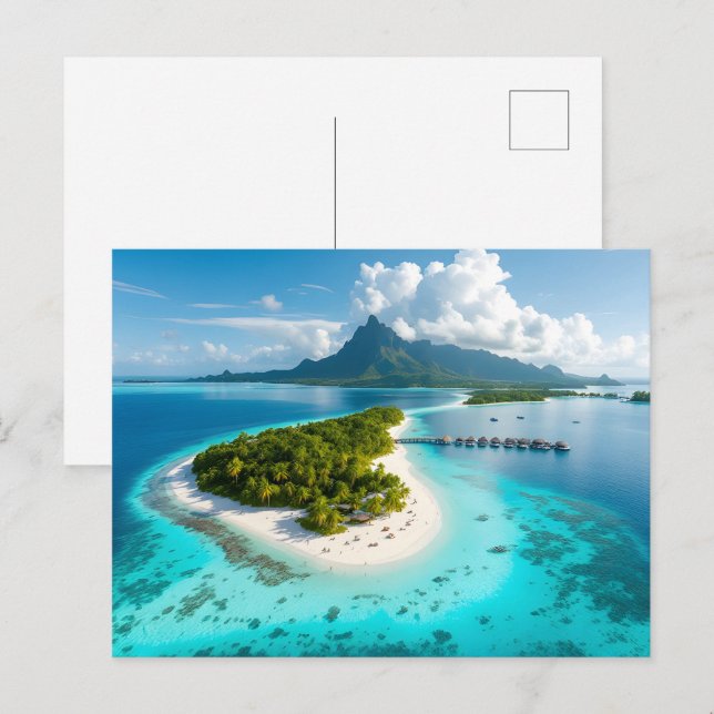 Carte Postale Les îles Maldives (Devant / Derrière)
