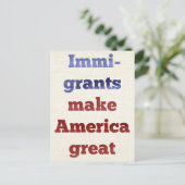 Carte Postale Les immigrés font de l'Amérique une grande puissan (Debout devant)