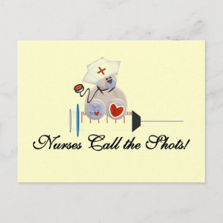 Carte Postale Les infirmières d'ours de nounours appellent le