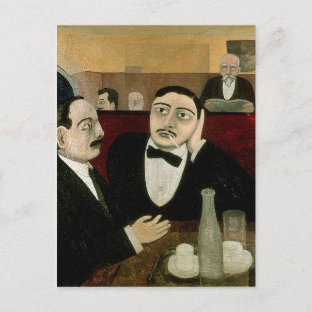 Carte Postale Les intellectuels au Café Rotonde, 1916 (Devant)