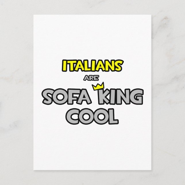 Carte Postale Les Italiens Sont Cool Sofa King (Devant)