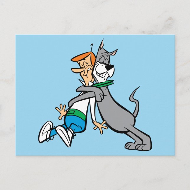 Carte Postale Les Jetsons | George & Astro Hug (Devant)