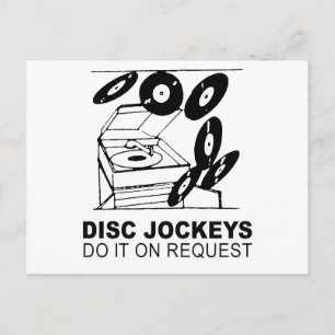 Carte Postale les jockeys de disque le font sur demande