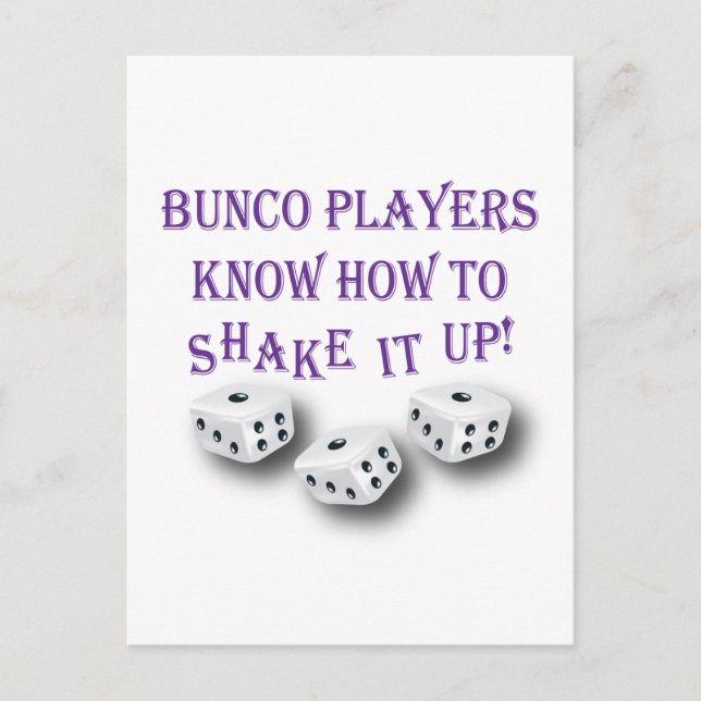 Carte Postale les joueurs de bunco savent comment le secouer ! (Devant)