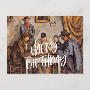 Carte Postale Les Joueurs De Cartes, Joyeux Anniversaire