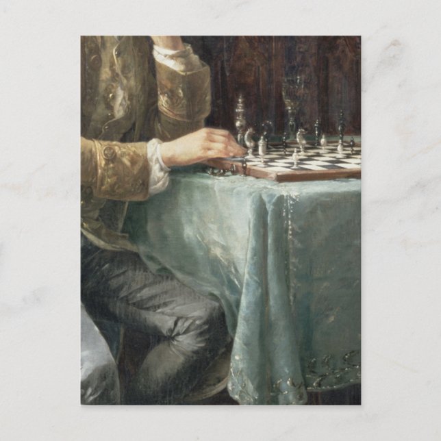 Carte Postale Les joueurs d'échecs, 1887 (Devant)