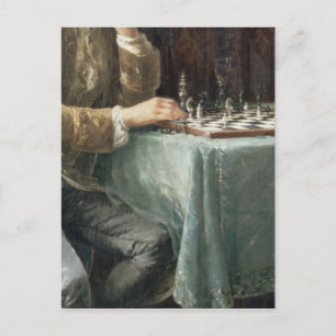 Carte Postale Les joueurs d'échecs, 1887