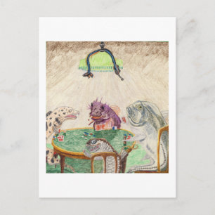 Carte Postale Les joueurs du Blackjack