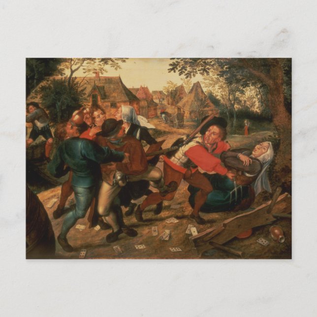 Carte Postale Les joueurs se querellent (Devant)