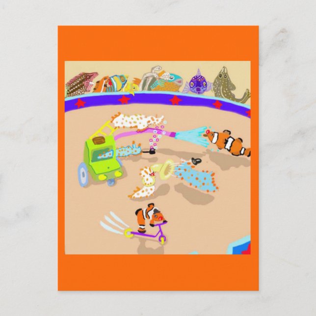 Carte Postale Les joyeux clowns (Devant)