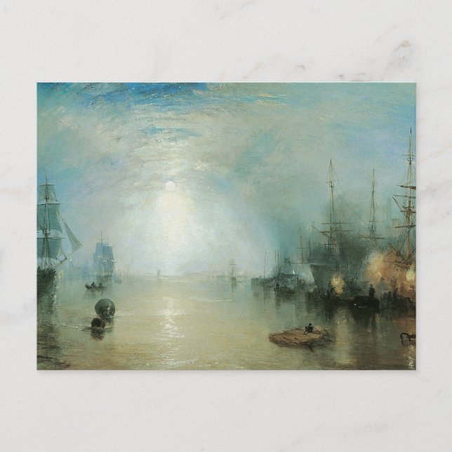 Carte Postale Les Keelmen déplaçant des charbons, clair de lune  (Devant)