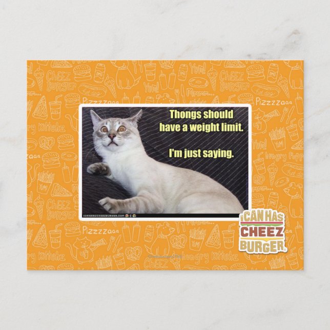 Carte Postale Les lanières devraient avoir une limite de poids (Devant)