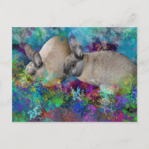 Carte Postale Les lapins de Fantasyland : un conte de lièvre