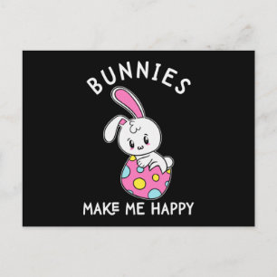 Carte Postale Les lapins Me Rendent Heureux Panier De Chasse Aux