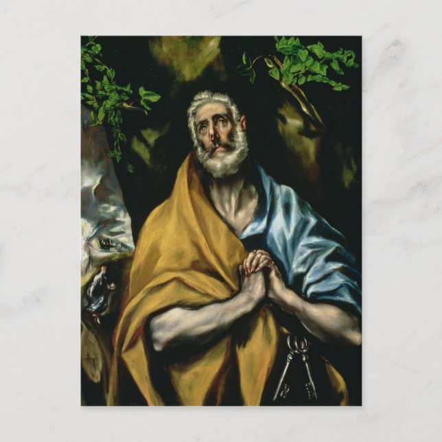 Carte Postale Les larmes de saint Pierre, fin des années 1580 (Devant)