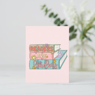 Carte Postale Les lecteurs sont des leaders - livre mignon et in