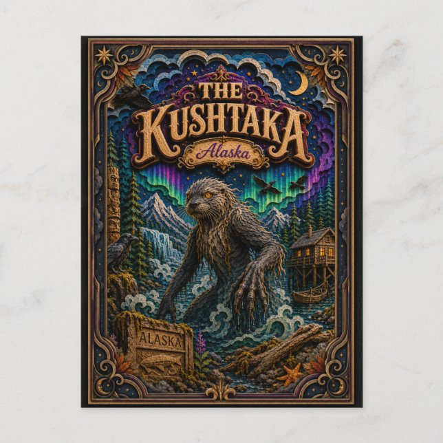 Carte Postale Les légendes de Kushtaka Alaska Popcut (Devant)