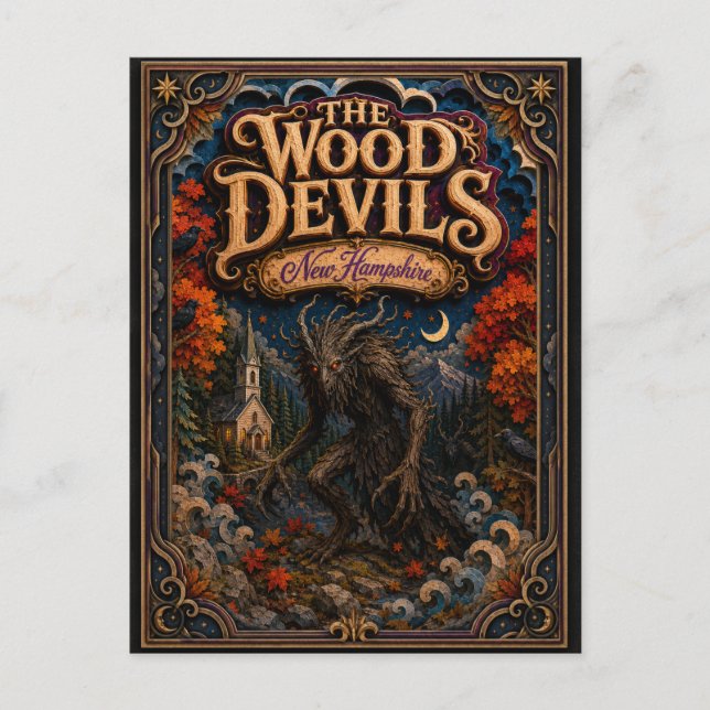 Carte Postale Les légendes Popcut des Wood Devils du New Hampshi (Devant)