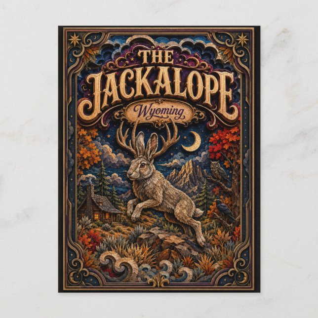 Carte Postale Les légendes Popcut Wyoming du Jackalope (Devant)