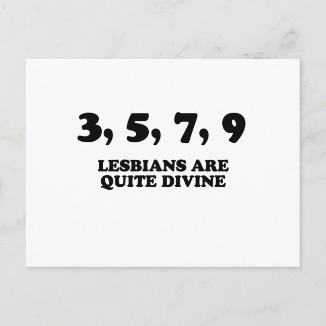 CARTE POSTALE LES LESBIENS SONT ASSEZ DIVINS (Devant)