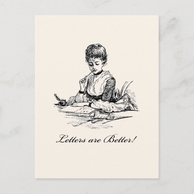 Carte Postale Les lettres sont meilleures (Devant)