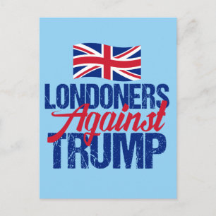 Carte Postale Les Londoniens contre Trump