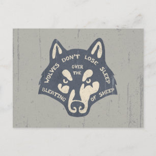 Carte Postale Les loups ne perdent pas leur sommeil