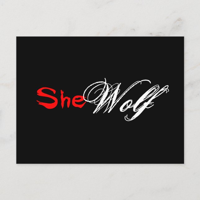 Carte Postale Les loups sont pour les filles (Devant)