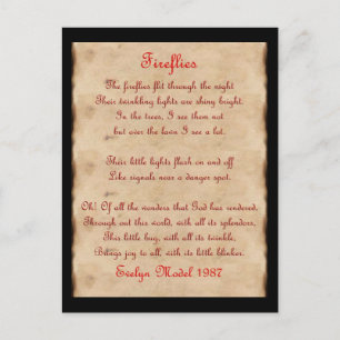 Carte Postale Les lucioles