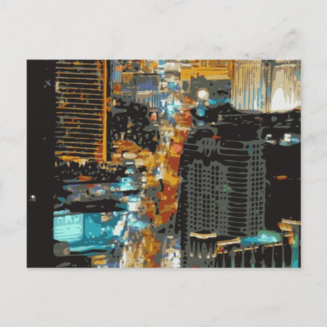 Carte Postale Les lumières animées du Strip de Las Vegas (Devant)