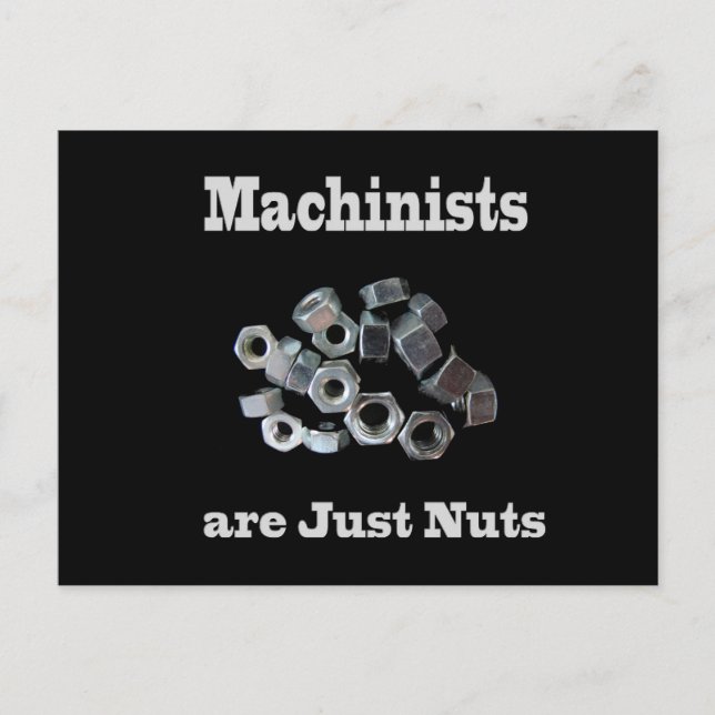Carte Postale Les machinistes sont juste des fous (Devant)