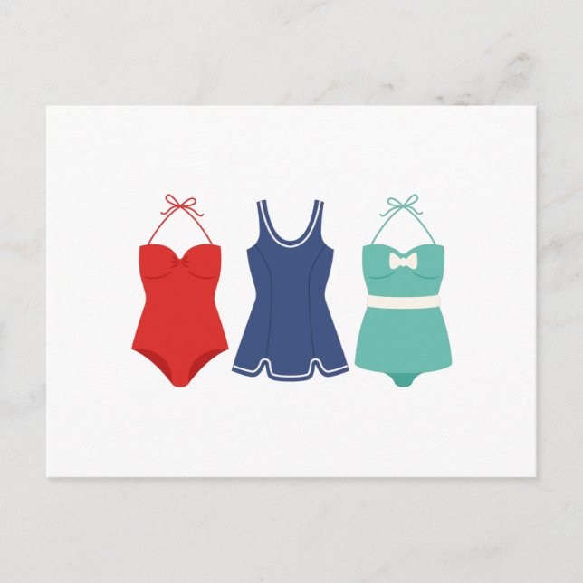 Carte Postale Les maillots de bain (Devant)