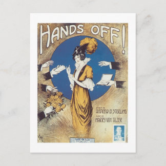 Carte Postale Les mains en l'air ! Couverture vintage