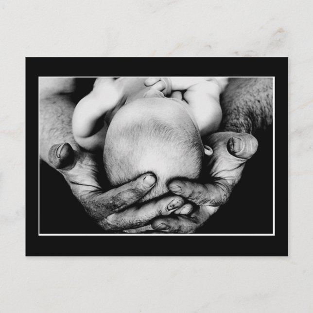Carte Postale Les mains protectrices et sûres de Papa (Devant)