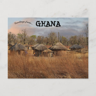 Carte Postale Les maisons traditionnelles de boue au Ghana