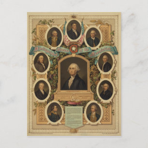 Carte Postale Les maîtres distingués de la révolution américaine