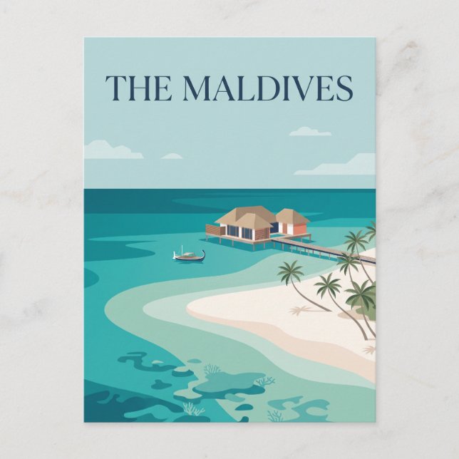 Carte Postale Les Maldives (Devant)