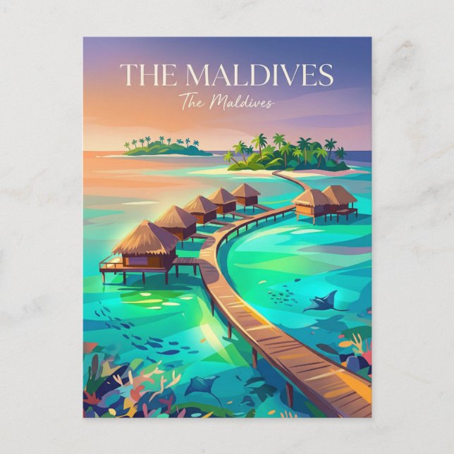 Carte Postale Les Maldives Les Maldives (Devant)