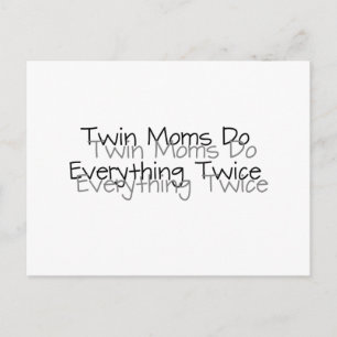 Carte Postale Les mamans jumelles font tout deux fois