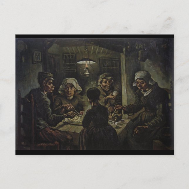 Carte Postale Les mangeurs de pommes de terre (Devant)