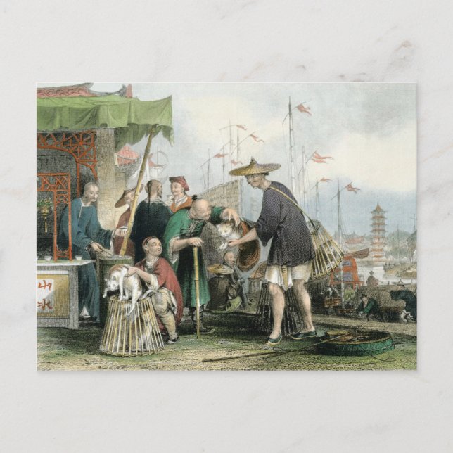 Carte Postale Les marchands chinois de chats, de 'China in a Ser (Devant)