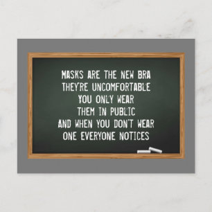 Carte Postale Les masques sont la nouvelle blague de son tableau