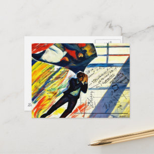 Carte Postale Les maths c'est dur Collage de médias mixtes